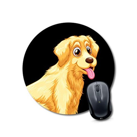 Crafty Worth mouse pad for dad dog Mouse pads for boys Round Mouse Pad for Laptop/pc (9X9 Inches)