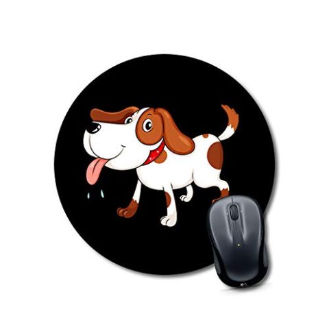 Crafty Worth mousepad for gaming for gaming dog metal Mouse pad Round Mouse Pad for Laptop/pc (9X9 Inches)