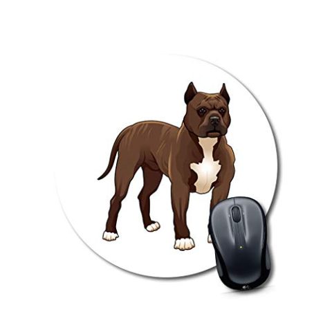 Crafty Worth mouse pad for hand support red dog Mouse pad Round Mouse Pad for Laptop/pc (9X9 Inches)