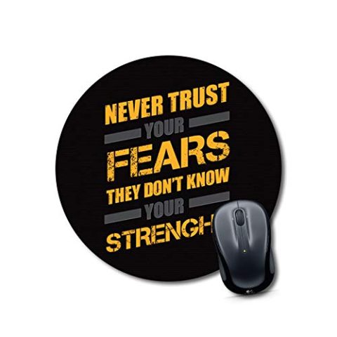 Crafty Worth mouse pad for macbook pro Mouse pad with quotes for boyfriend Round Mouse Pad for Laptop/pc (9X9 Inches)