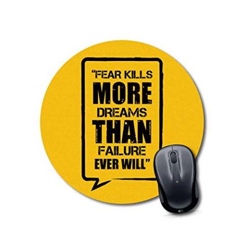 Crafty Worth mouse pad for macbook air car Mouse pad for men with quotes with led light Round Mouse Pad for Laptop/pc (9X9 Inches)