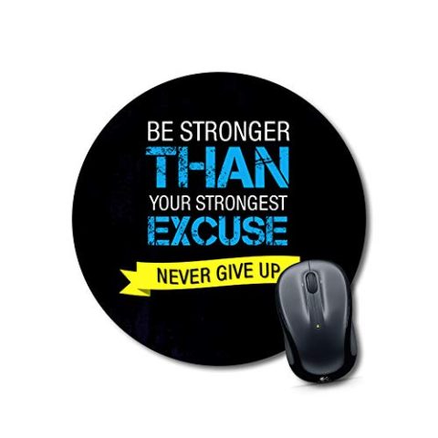 Crafty Worth mouse pad for mouse catching Mouse pads for men with quotes Round Mouse Pad for Laptop/pc (9X9 Inches) - alternate view