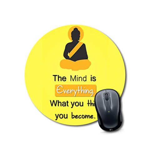 Crafty Worth mouse pad for office bike Mouse pad quotes Round Mouse Pad for Laptop/pc (9X9 Inches)