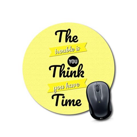 Crafty Worth mouse pad for office and gaming car Mouse pad for men with quotes with led light Round Mouse Pad for Laptop/pc (9X9 Inches)