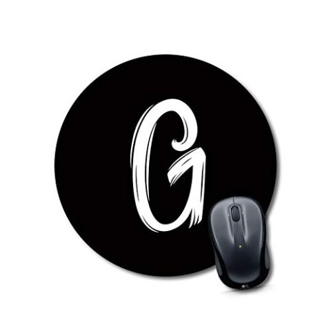 Crafty Worth round mouse pad panda Alphabet G Mouse pad Round Mouse Pad for Laptop/pc (9X9 Inches) - alternate view