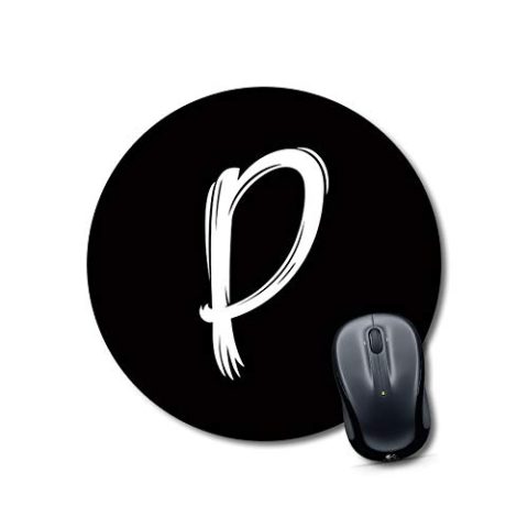 Crafty Worth mouse pad for girls Alphabet P Mouse pad Round Mouse Pad for Laptop/pc (9X9 Inches)