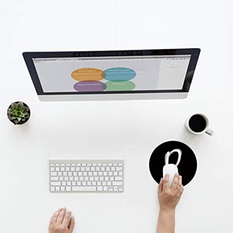 Crafty Worth mouse pad for girls Alphabet P Mouse pad Round Mouse Pad for Laptop/pc (9X9 Inches) - alternate view
