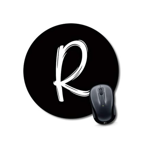 Crafty Worth mouse pad for laptops wireless Alphabet R Mouse pad Round Mouse Pad for Laptop/pc (9X9 Inches)