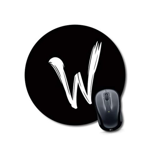 Crafty Worth mouse pad for round magic mouse Alphabet W Mouse pad Round Mouse Pad for Laptop/pc (9X9 Inches)