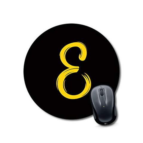 Crafty Worth mouse pad for bluetooth mouse Alphabet E Mouse pad Round Mouse Pad for Laptop/pc (9X9 Inches)