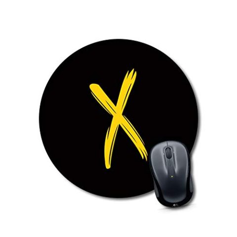 Crafty Worth mouse pad for desk Alphabet X Mouse pad Round Mouse Pad for Laptop/pc (9X9 Inches)