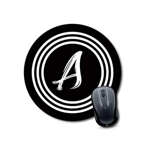 Crafty Worth mouse pad for husband Alphabet A Mouse pad Round Mouse Pad for Laptop/pc (9X9 Inches)