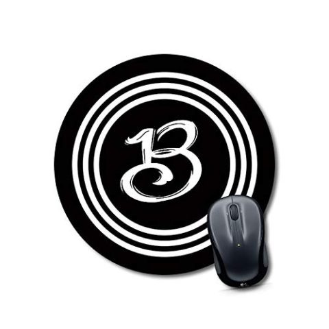 Crafty Worth mouse pad for round Alphabet B Mouse pad Round Mouse Pad for Laptop/pc (9X9 Inches)