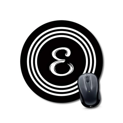 Crafty Worth mouse pad for hackers Alphabet E Mouse pad Round Mouse Pad for Laptop/pc (9X9 Inches)