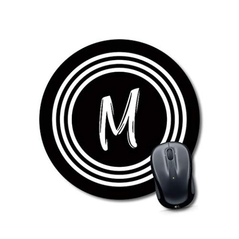 Crafty Worth mouse pad for kids laptop Alphabet M Mouse pad Round Mouse Pad for Laptop/pc (9X9 Inches)