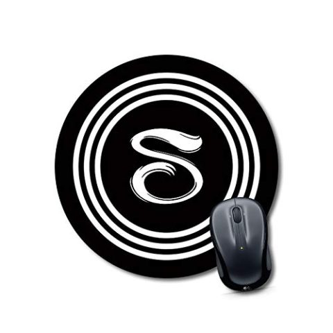 Crafty Worth mouse pad for mouse Alphabet S Mouse pad Round Mouse Pad for Laptop/pc (9X9 Inches)