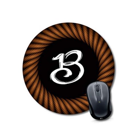 Crafty Worth mouse pad for men Alphabet B Mouse pad Round Mouse Pad for Laptop/pc (9X9 Inches)