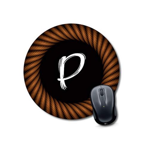Crafty Worth mouse pad for laptop small size Alphabet P Mouse pad Round Mouse Pad for Laptop/pc (9X9 Inches)