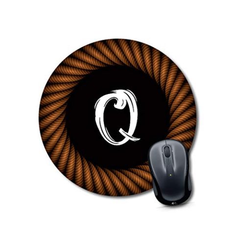Crafty Worth mouse pad for laptop for kids Alphabet Q Mouse pad Round Mouse Pad for Laptop/pc (9X9 Inches)