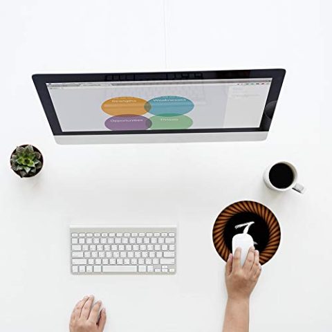 Crafty Worth mouse pad for rat Alphabet Z Mouse pad Round Mouse Pad for Laptop/pc (9X9 Inches) - alternate view
