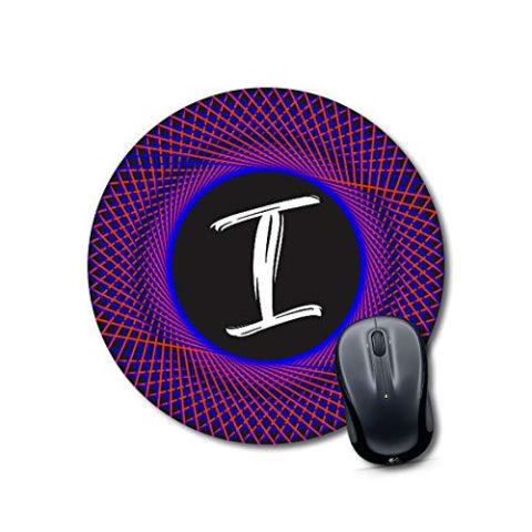 Crafty Worth mouse pad for under 100 Alphabet I Mouse pad Round Mouse Pad for Laptop/pc (9X9 Inches)