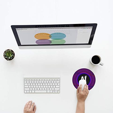 Crafty Worth mouse pad for traders Alphabet N Mouse pad Round Mouse Pad for Laptop/pc (9X9 Inches) - alternate view