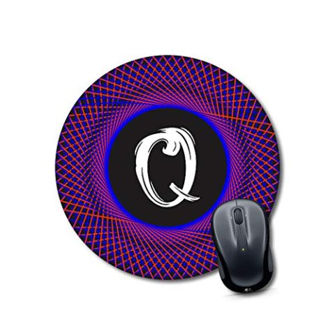 Crafty Worth mouse pad for for gamingsupport Alphabet Q Mouse pad Round Mouse Pad for Laptop/pc (9X9 Inches)