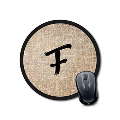 Crafty Worth mouse pad dog Alphabet F Mouse pad Round Mouse Pad for Laptop/pc (9X9 Inches)