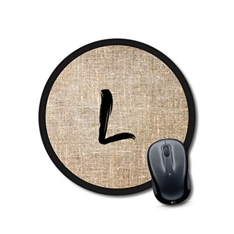 Crafty Worth mouse pad round Alphabet L Mouse pad Round Mouse Pad for Laptop/pc (9X9 Inches)