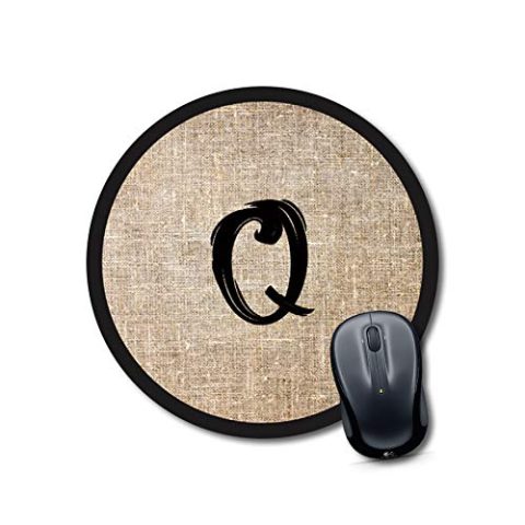 Crafty Worth mouse pad round Alphabet Q Mouse pad Round Mouse Pad for Laptop/pc (9X9 Inches)
