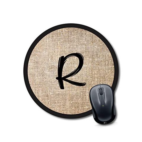 Crafty Worth mouse pad circle Alphabet R Mouse pad Round Mouse Pad for Laptop/pc (9X9 Inches)