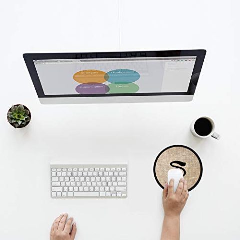 Crafty Worth mouse pad extra large Alphabet S Mouse pad Round Mouse Pad for Laptop/pc (9X9 Inches) - alternate view