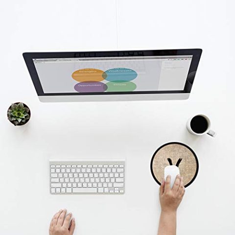 Crafty Worth mouse pad Alphabet V Mouse pad Round Mouse Pad for Laptop/pc (9X9 Inches) - alternate view