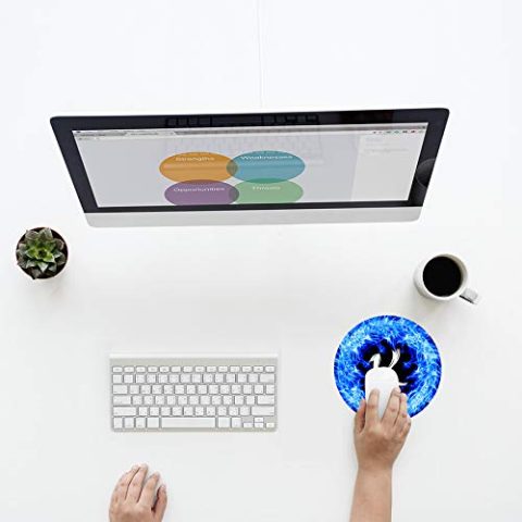 Crafty Worth mouse pad round Alphabet K Mouse pad Round Mouse Pad for Laptop/pc (9X9 Inches) - alternate view