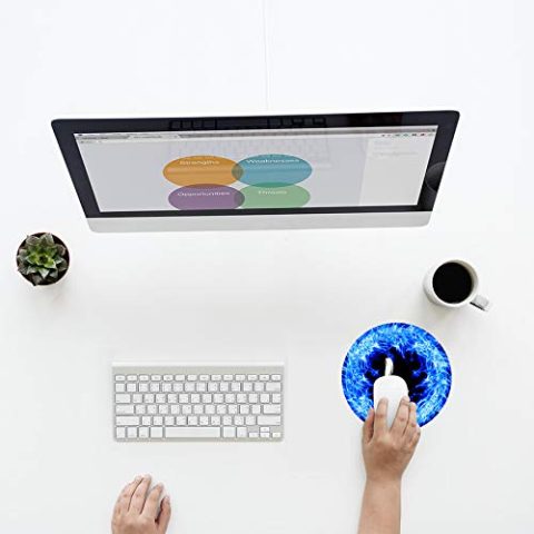 Crafty Worth mouse pad gaming large Alphabet L Mouse pad Round Mouse Pad for Laptop/pc (9X9 Inches) - alternate view