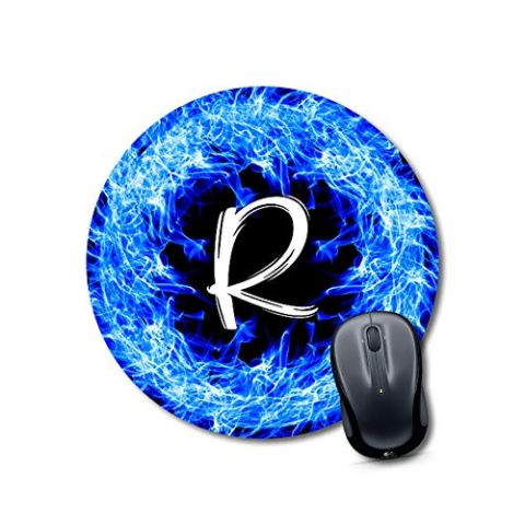 Crafty Worth mouse pad for girls Alphabet R Mouse pad Round Mouse Pad for Laptop/pc (9X9 Inches)