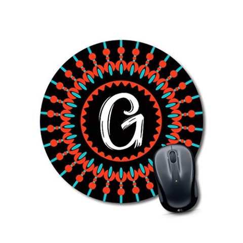 Crafty Worth mouse pad joker Alphabet G Mouse pad Round Mouse Pad for Laptop/pc (9X9 Inches)