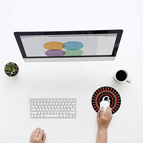 Crafty Worth mouse pad joker Alphabet G Mouse pad Round Mouse Pad for Laptop/pc (9X9 Inches) - alternate view