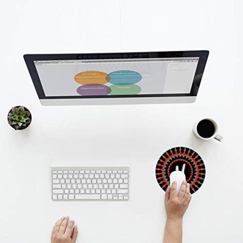 Crafty Worth mouse pad java Alphabet M Mouse pad Round Mouse Pad for Laptop/pc (9X9 Inches) - alternate view
