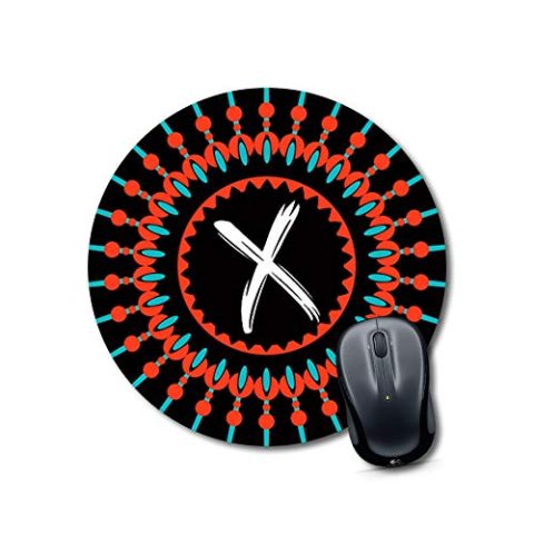Crafty Worth mouse pad kung fu panda Alphabet X Mouse pad Round Mouse Pad for Laptop/pc (9X9 Inches)