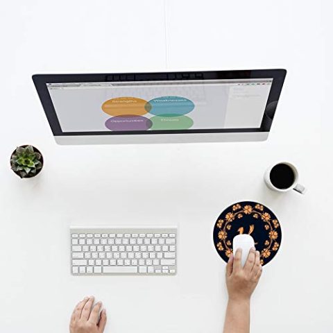 Crafty Worth mouse pad motivational Alphabet K Mouse pad Round Mouse Pad for Laptop/pc (9X9 Inches) - alternate view