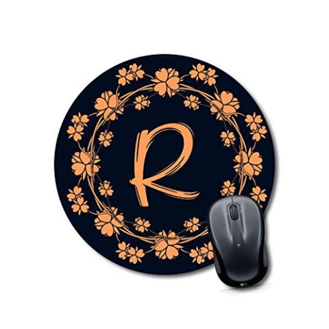 Crafty Worth mouse pad of gaming Alphabet R Mouse pad Round Mouse Pad for Laptop/pc (9X9 Inches)