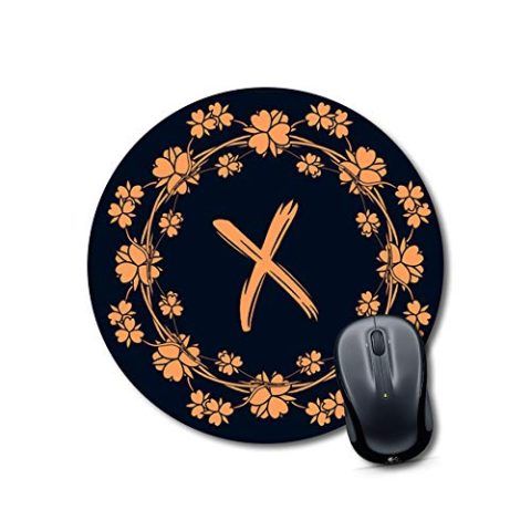 Crafty Worth mouse pad of for gaming Alphabet X Mouse pad Round Mouse Pad for Laptop/pc (9X9 Inches)