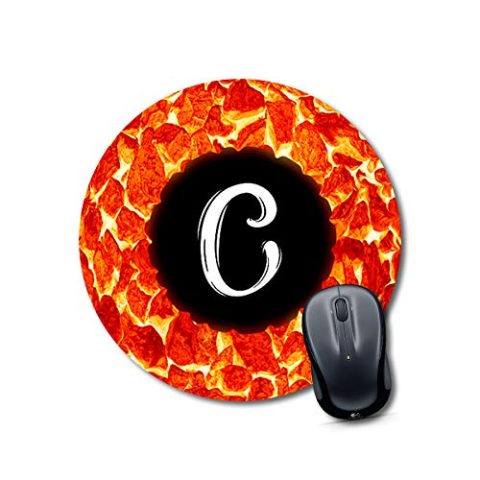Crafty Worth mouse pad razor Alphabet C Mouse pad Round Mouse Pad for Laptop/pc (9X9 Inches)