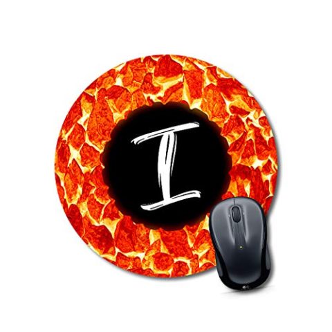 Crafty Worth mouse pad speed type Alphabet I Mouse pad Round Mouse Pad for Laptop/pc (9X9 Inches)