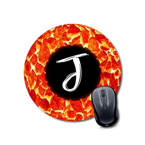 Crafty Worth mouse pad round Alphabet J Mouse pad Round Mouse Pad for Laptop/pc (9X9 Inches)