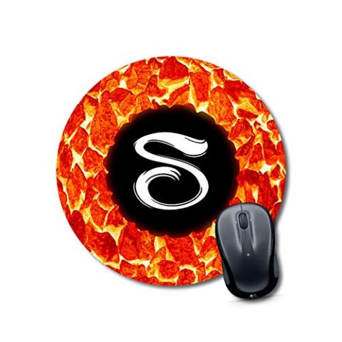 Crafty Worth mouse pad table Alphabet S Mouse pad Round Mouse Pad for Laptop/pc (9X9 Inches)