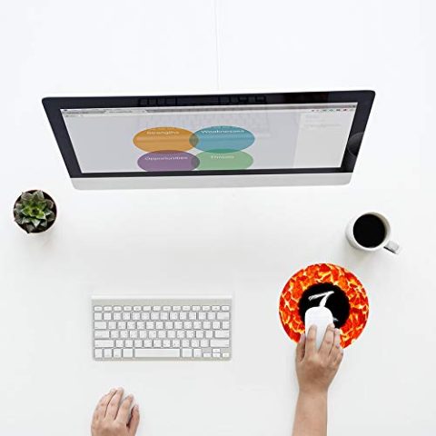 Crafty Worth round mouse pad with cushion Alphabet Z Mouse pad Round Mouse Pad for Laptop/pc (9X9 Inches) - alternate view