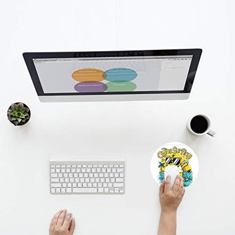 Crafty Worth mouse pad under 500 cat Mouse pad for girls Round Mouse Pad for Laptop/pc (9X9 Inches) - alternate view