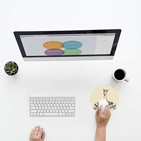 Crafty Worth mouse pad circle Mouse pad for girls under 100 Round Mouse Pad for Laptop/pc (9X9 Inches) - alternate view